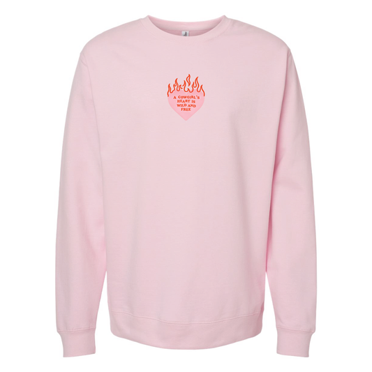 Cowgirl's Heart Is Wild And Free Crewneck